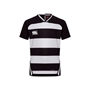 Canterbury Teamwear Hooped Evader Rugby Shirt Black/White Youths 