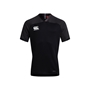 Canterbury Teamwear Plain Evader Rugby Shirt Black Youths - Fron 