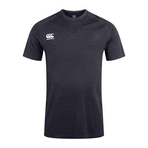 Canterbury Mens Seamless Tee - Blackened Marl - Front Canterbury Mens Seamless Tee - Blackened Marl - Front