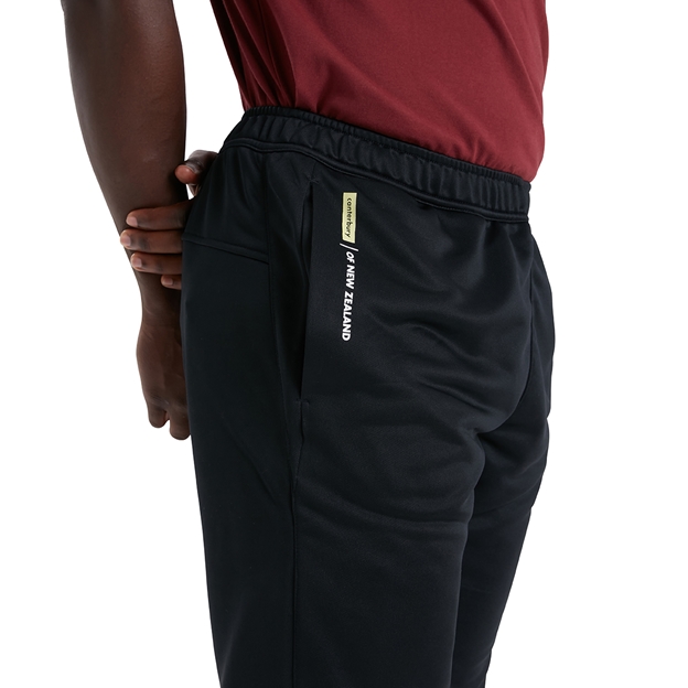 Canterbury Mens Vapodri Poly Knit Pants - Black and Pale Green -