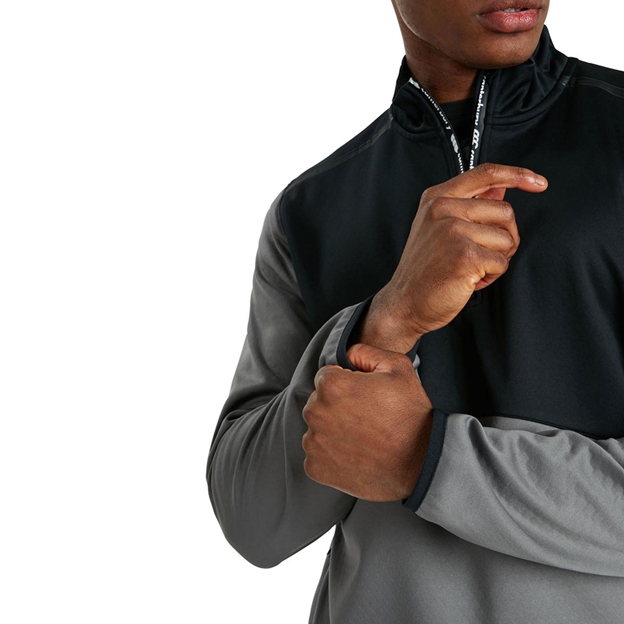 Canterbury Mens Quarter Zip Top - Smoked Pearl - Detail 2
