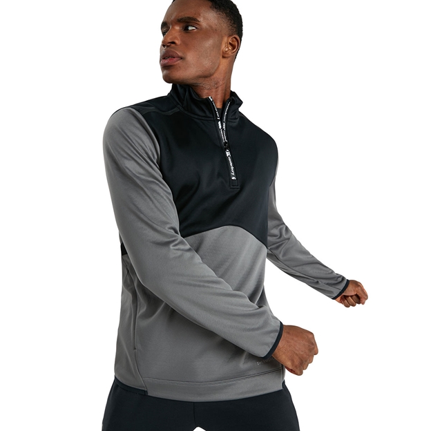 Canterbury Mens Quarter Zip Top - Smoked Pearl - Detail 1