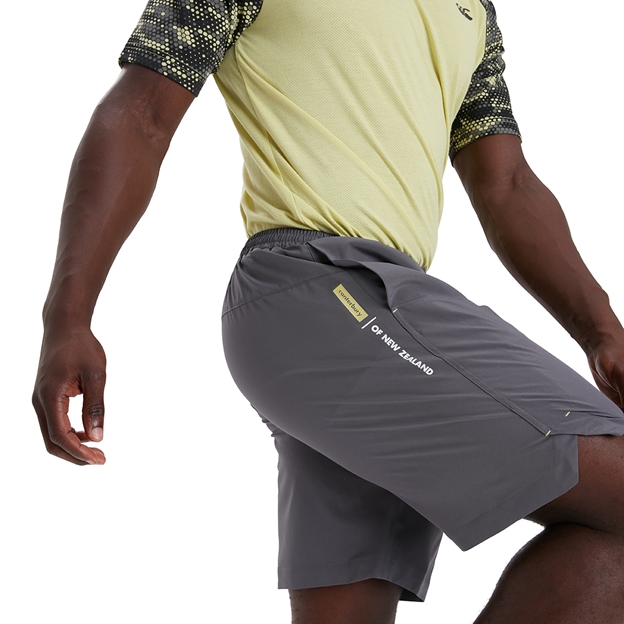 Canterbury Mens Woven Gym Shorts - Blackened Pearl - Logo Detail