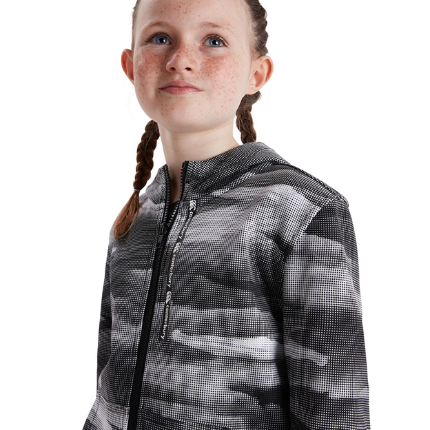 Canterbury Kids Full Zip Printed Hoodie - Black - Detail 2