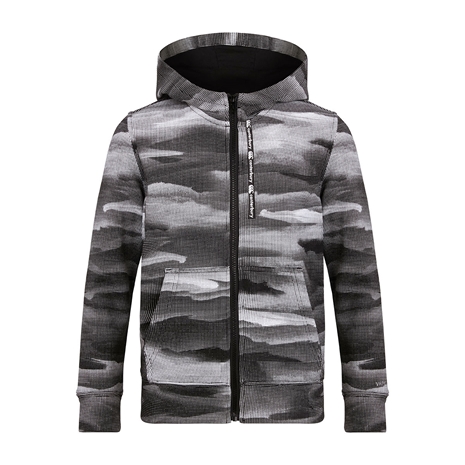 Canterbury Kids Full Zip Printed Hoodie - Black - Front
