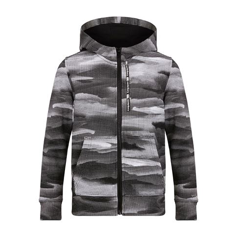 Canterbury Kids Full Zip Printed Hoodie - Black - Front Canterbury Kids Full Zip Printed Hoodie - Black - Front