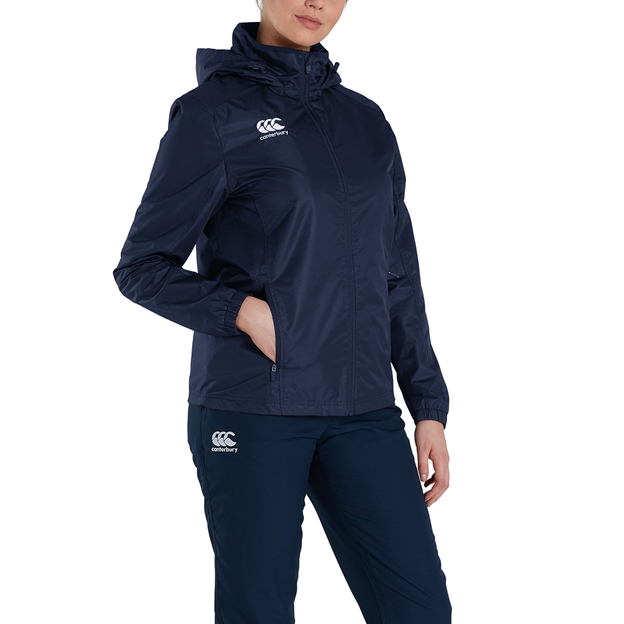 Canterbury Womens Club Vaposhield Full Zip Rain Jacket Navy - Mo