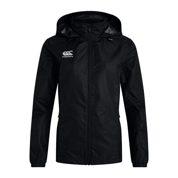 Canterbury Womens Club Vaposhield Full Zip Rain Jacket Black - F