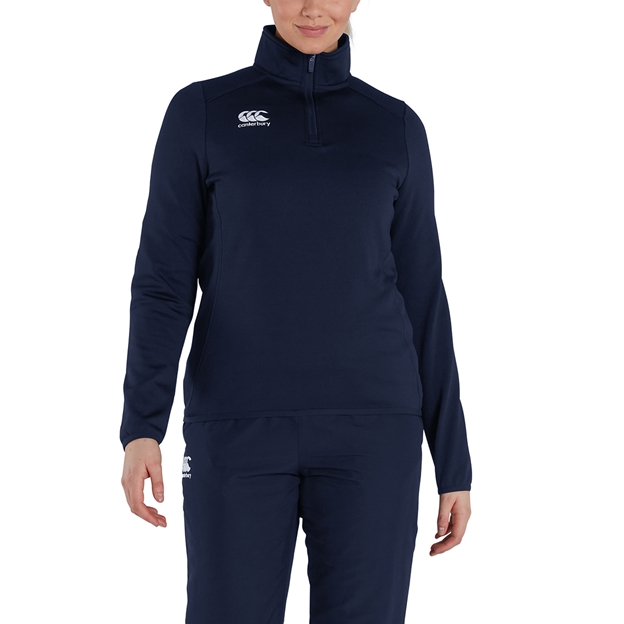 Canterbury Womens Club 1/4 Zip Mid Layer Training Top Navy - Mod