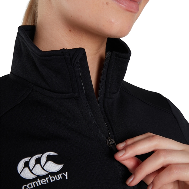 Canterbury Womens Club 1/4 Zip Mid Layer Training Top Black - De