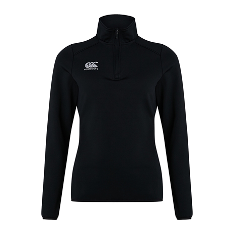 Canterbury Womens Club 1/4 Zip Mid Layer Training Top Black - Fr