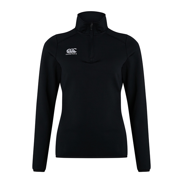 Canterbury Womens Club 1/4 Zip Mid Layer Training Top Black - Fr