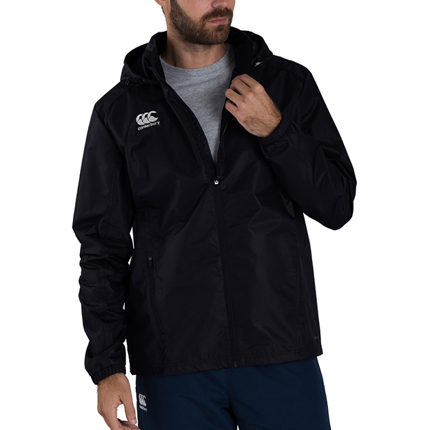 Canterbury Club Vaposhield Full Zip Rain Jacket Black - Model