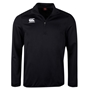 Canterbury Club 1/4 Zip Mid Layer Training Top Black - Front 