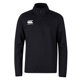 Canterbury Club 1/4 Zip Mid Layer Training Top Black Kids - Fron