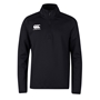 Canterbury Club 1/4 Zip Mid Layer Training Top Black Kids - Fron 