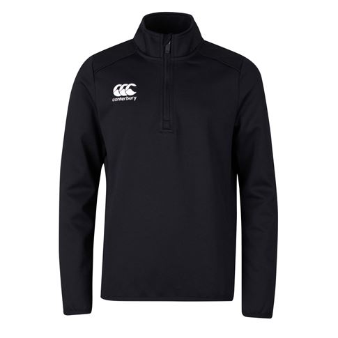 Canterbury Club 1/4 Zip Mid Layer Training Top Black Kids - Fron Canterbury Club 1/4 Zip Mid Layer Training Top Black Kids - Fron