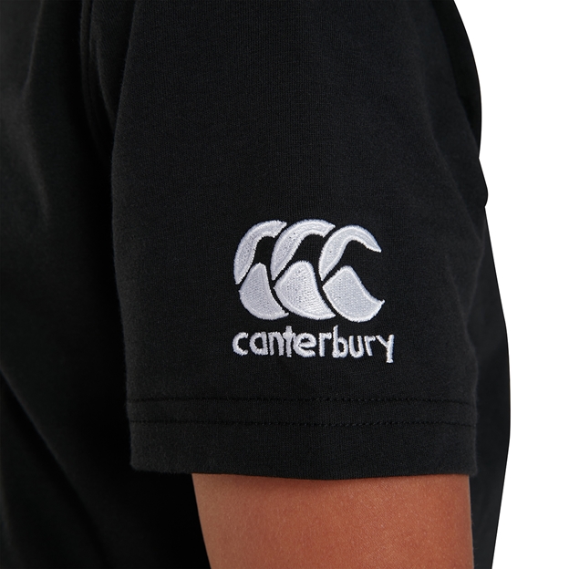 Canterbury Club Plain Tee Black Youths - Detail 1
