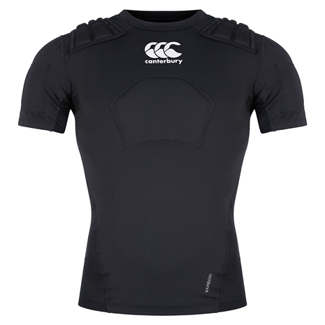 Canterbury Adults Pro Rugby Shoulder Pads - Black - Front