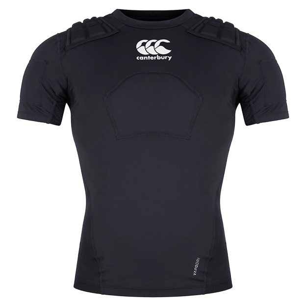 Canterbury Adults Pro Rugby Shoulder Pads - Black - Front
