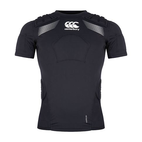 Canterbury Adults Elite Rugby Shoulder Pads - Black - Front Canterbury Adults Elite Rugby Shoulder Pads - Black - Front
