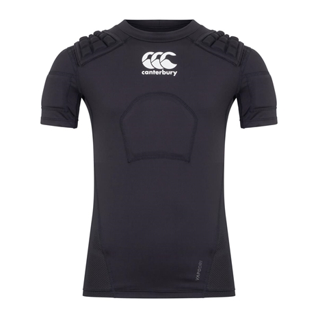 Canterbury Kids Pro Rugby Shoulder Pads - Black - Front