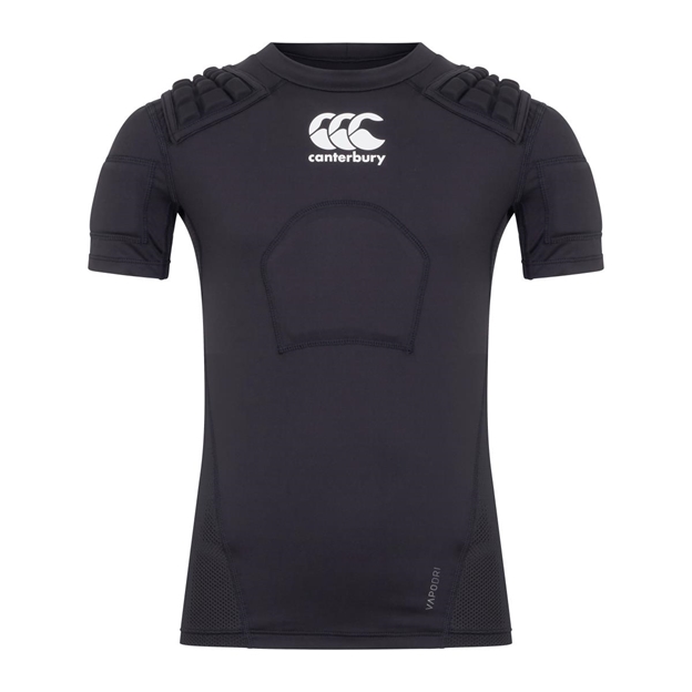 Canterbury Kids Pro Rugby Shoulder Pads - Black - Front