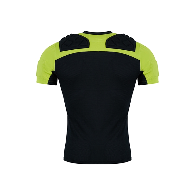Canterbury Kids Pro Rugby Shoulder Pads - Black and Wild Lime - 