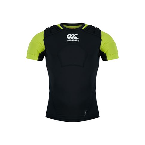 Canterbury Kids Pro Rugby Shoulder Pads - Black and Wild Lime - Canterbury Kids Pro Rugby Shoulder Pads - Black and Wild Lime -