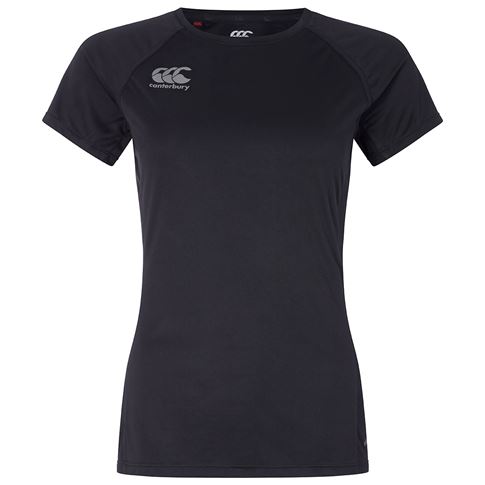 Canterbury Womens Superlight Training Tee - Black - Front Canterbury Womens Superlight Training Tee - Black - Front