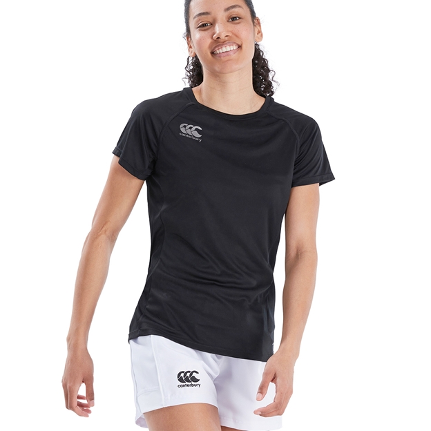 Canterbury Womens Superlight Training Tee - Black - Model Front