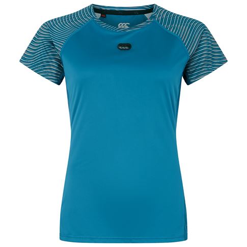 Canterbury Womens Superlight Graphic Training Tee - Blue Coral - Canterbury Womens Superlight Graphic Training Tee - Blue Coral -