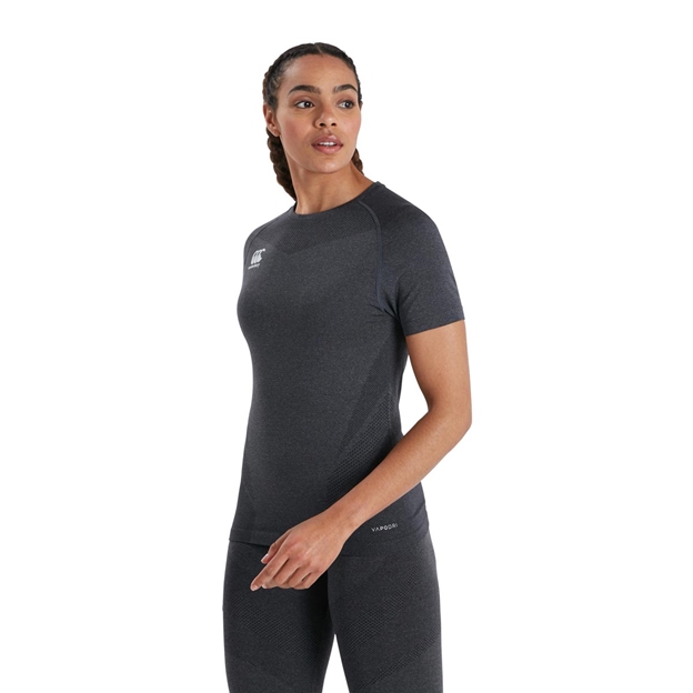 Canterbury Womens Seamless Tee - Blackened Marl - Model 1