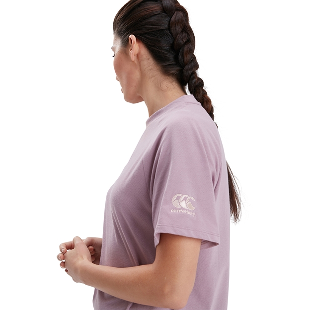 Canterbury Womens Boxy Tee - Elderberry - Sleeve Detail