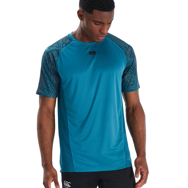 Canterbury Mens Superlight Graphic Training Tee - Blue Coral - M