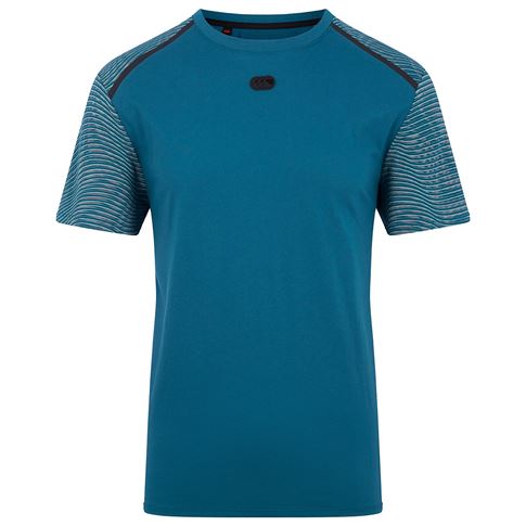 Canterbury Mens Polycotton Graphic Training Tee - Blue Coral - F Canterbury Mens Polycotton Graphic Training Tee - Blue Coral - F