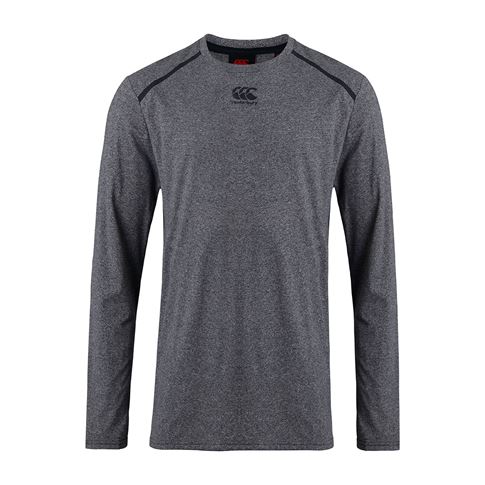 Canterbury Mens Vapodri Training Tee - Grey Marl Long Sleeve - F Canterbury Mens Vapodri Training Tee - Grey Marl Long Sleeve - F