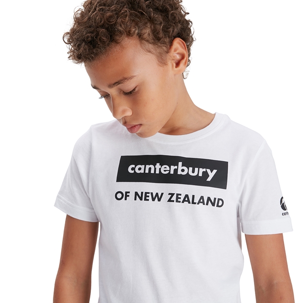Canterbury Kids Graphic Tee - Black and Bright White - Detail 4