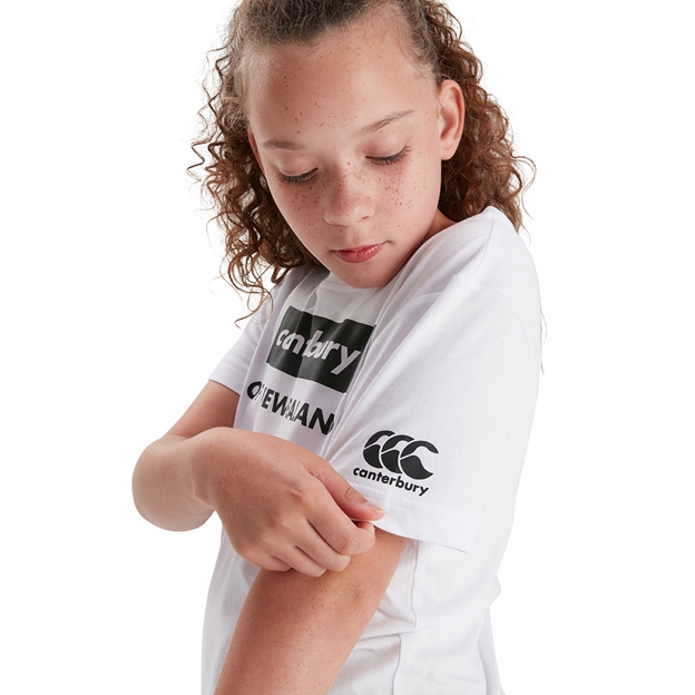Canterbury Kids Graphic Tee - Black and Bright White - Detail 3