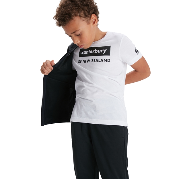 Canterbury Kids Graphic Tee - Black and Bright White - Detail 2