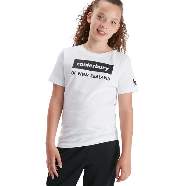 Canterbury Kids Graphic Tee - Black and Bright White - Detail 1