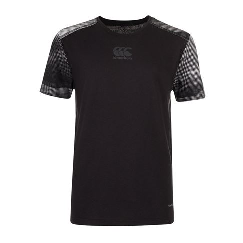 Canterbury Kids Vapodri Graphic Training Tee - Black - Front Canterbury Kids Vapodri Graphic Training Tee - Black - Front