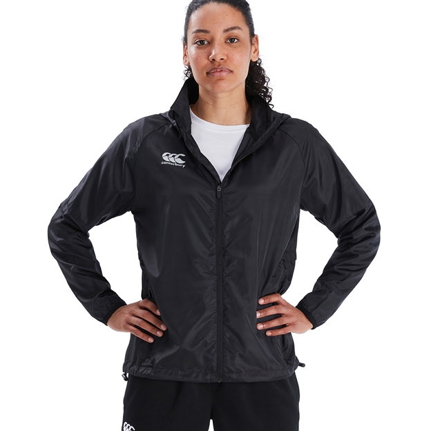 Canterbury Womens Lightweight Training Jacket - Black - Front Mo