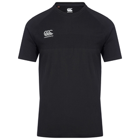 Canterbury Mens Seamless Training Tee - Black - Front