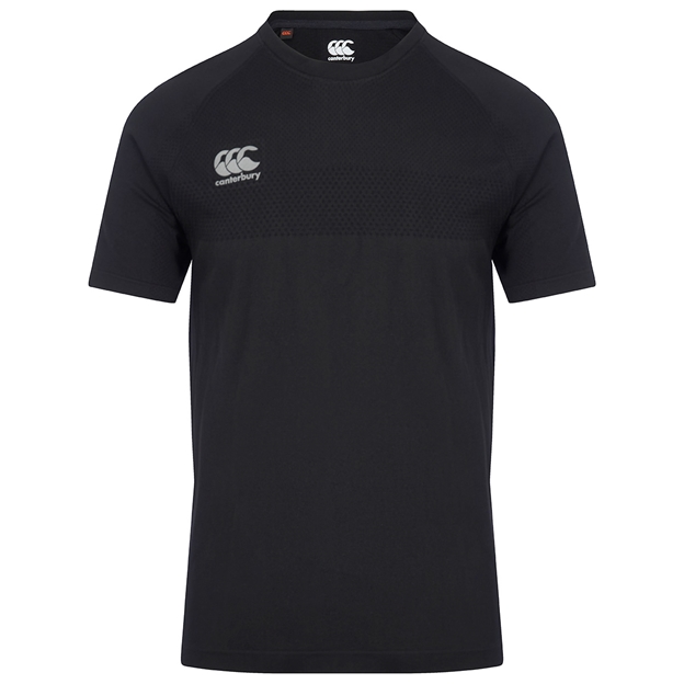 Canterbury Mens Seamless Training Tee - Black - Front