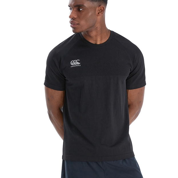 Canterbury Mens Seamless Training Tee - Black - Model