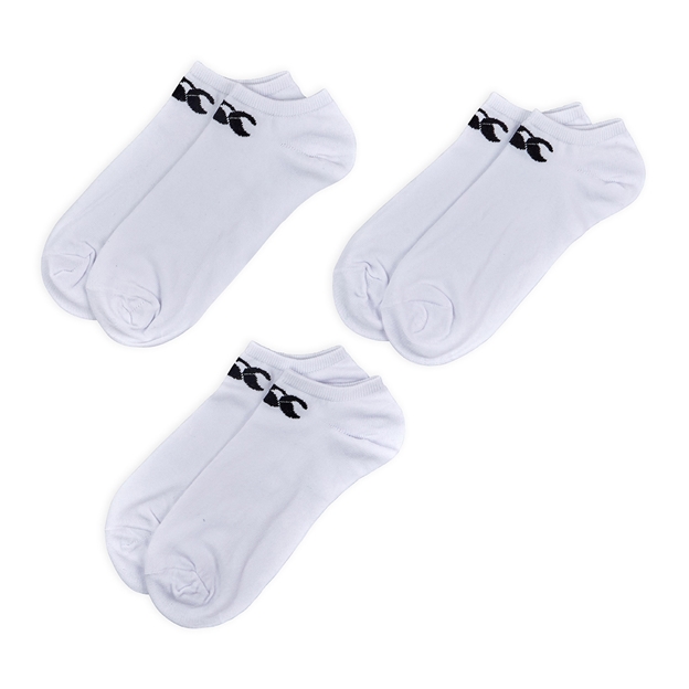 Canterbury Adults 3 Pack Trainer Socks - White - 3 Pairs