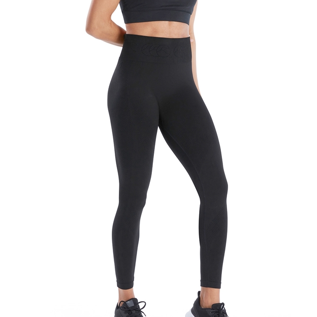 Canterbury Womens Seamless Leggings - Black - Model Front