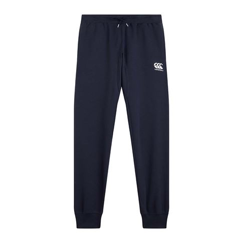 Canterbury Cuffed Sweat Pants Navy - Front Canterbury Cuffed Sweat Pants Navy - Front