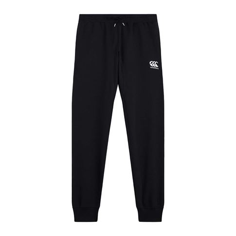 Canterbury Cuffed Sweat Pants Black - Front Canterbury Cuffed Sweat Pants Black - Front